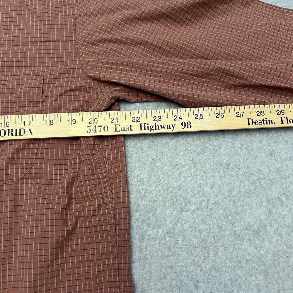 Zanella Shirt Men's Large Red Windowpane Check Career Office Quiet Luxury Italy - Picture 7 of 9